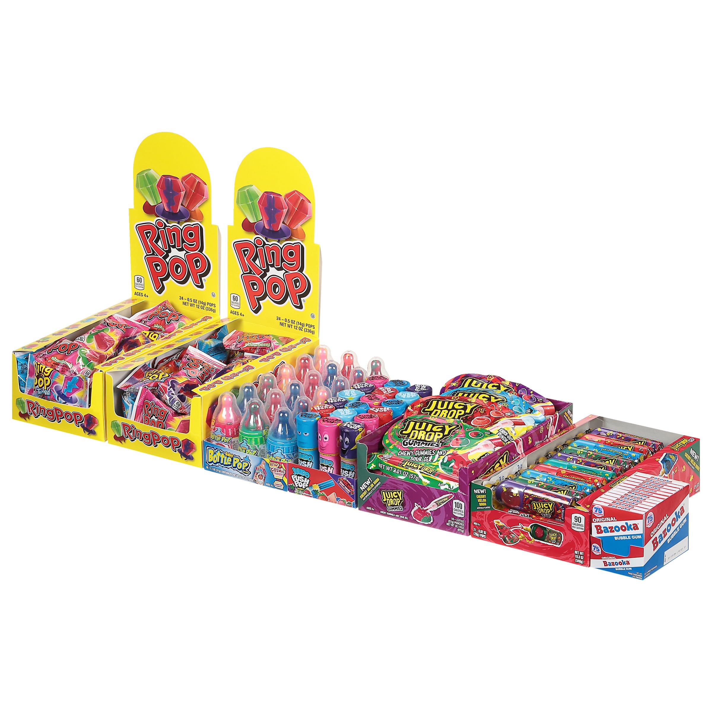 Amazon.com : Bazooka Candy Brands Ring Pop, Push Pop, Baby Bottle